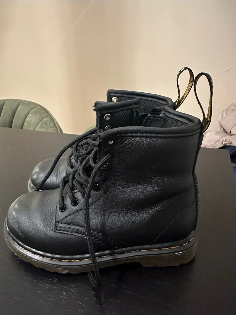 Doc Marten Kids Black Lace-Up Ankle Boots